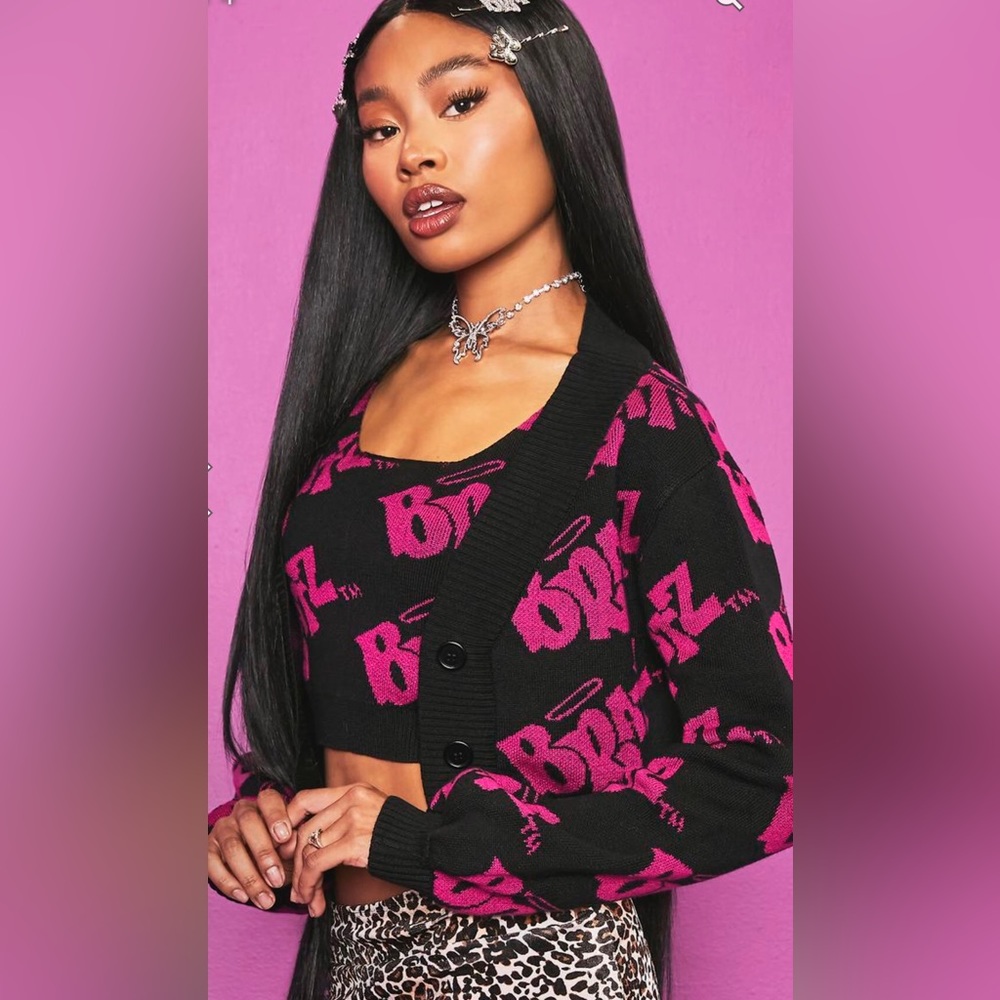 Bratz Got Bratitude Cardigan & Bralette Sweater Set
